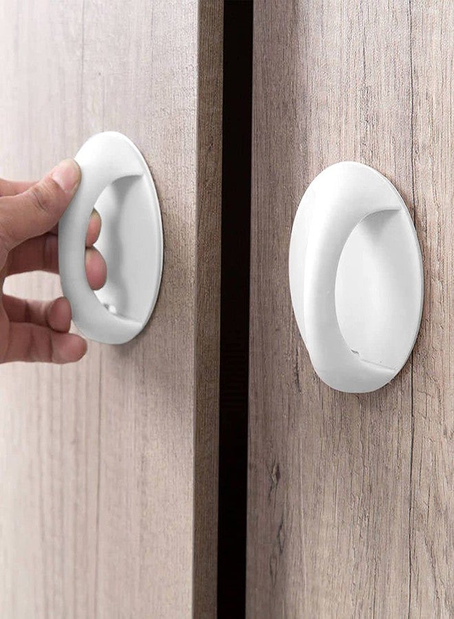 Trifecta مقابض أدراج الخزائن ذاتية اللصق من ترايفيكتا، مقاس 3.35 بوصة، مقابض مساعدة للأبواب والنوافذ والأدراج، مقابض لاصقة سهلة الفتح (عبوة بيضاء - 2) - Image 5